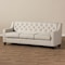 Baxton Studio Arcadia Beige Upholstered Button-Tufted Living Room 3-Seater Sofa 130-7095 - alternate 8